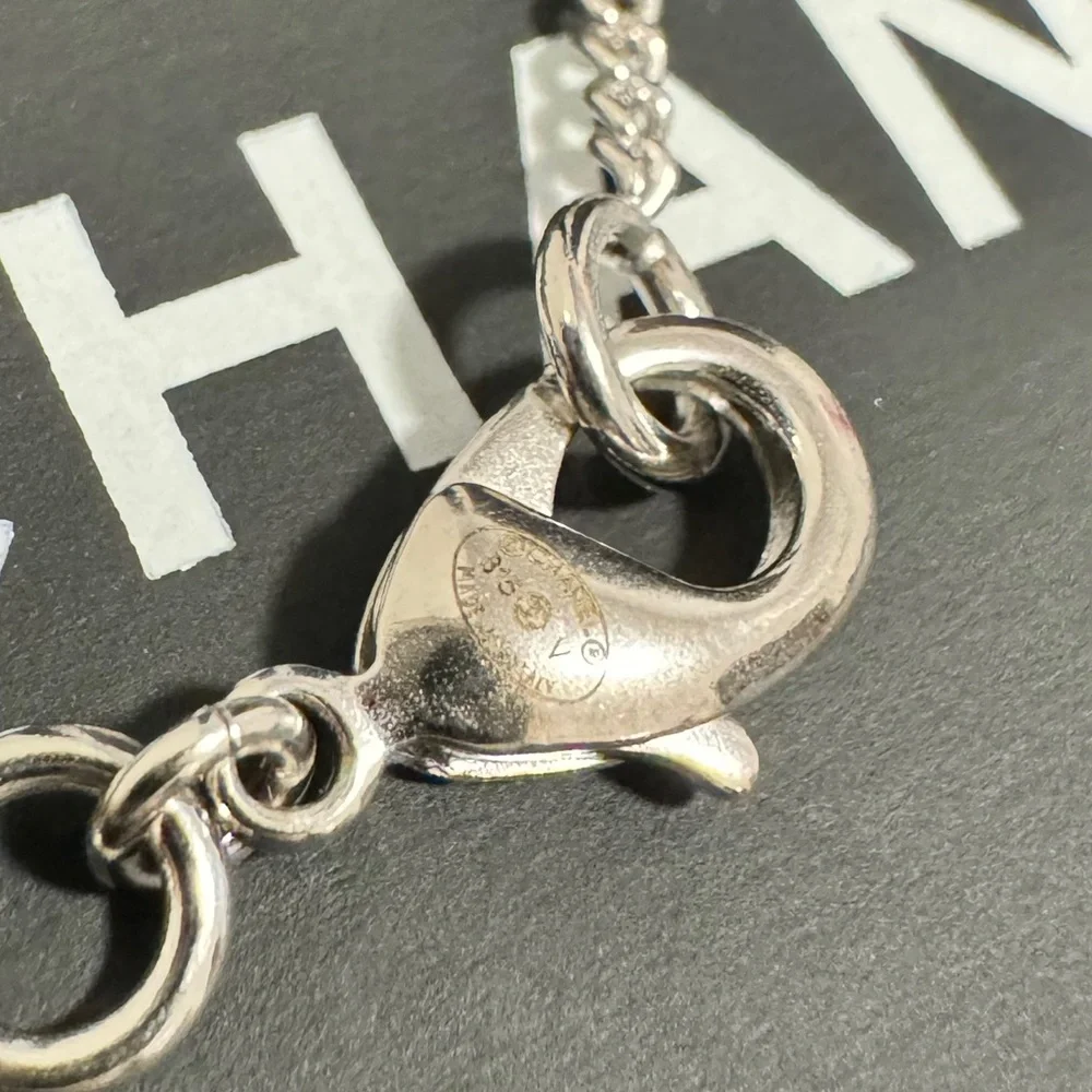 Chanel Silver CC  Crystal Pearl Necklace - Picture 5 of 7